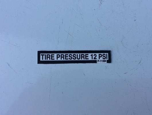 Decal, Tire Pressure P-11384