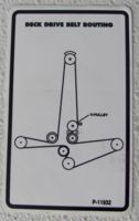 Decal, Deck drive belt routing P-11932