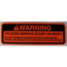Decal, Warning-Serious Injury or Death P-10937