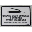 Decal, Grease Deck Spindles P-10947